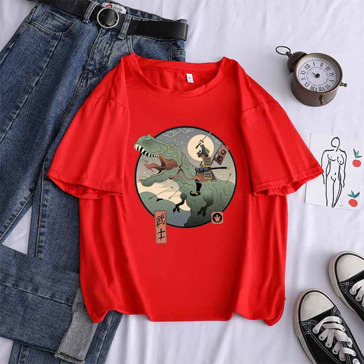 Camiseta Suelta de Cuello Redondo y Manga Corta - Image 14