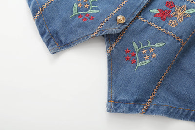 Chaleco Denim Bordado Étnico Cuello V Reforzado - Image 14