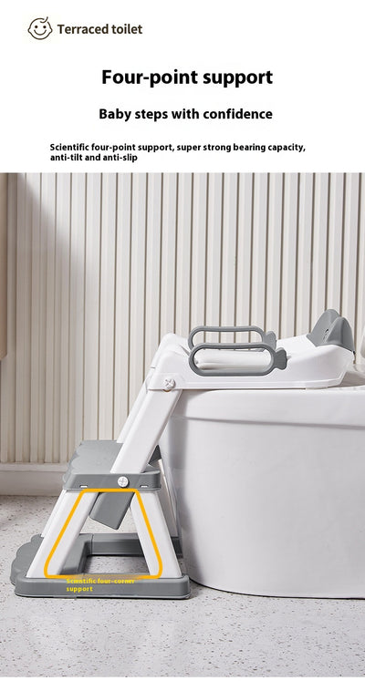 Escalera de Baño Infantil con Asiento de Inodoro y Reposapiés - Image 20