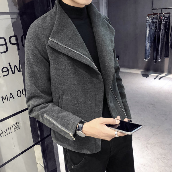 Abrigo de Lana Estilo Hong Kong para Hombre