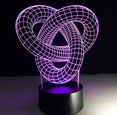 Lámpara LED Holográfica 3D Knot 2 - Ilusión Óptica Interactiva - Image 6