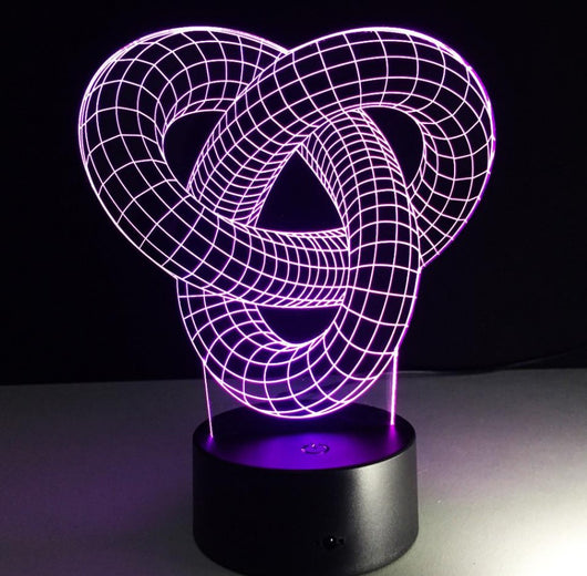 Lámpara LED Holográfica 3D Knot 2 - Ilusión Óptica Interactiva - Image 6