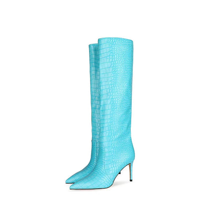 Tacones Altos Stiletto Punta Afilada Verde Fluorescente - Image 6