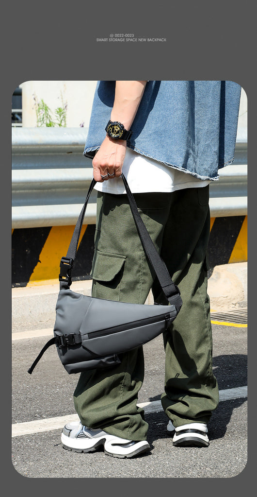 Bolsa Pecho Motociclista Derm Men Triangle - Crossbody Versátil - Image 25