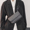 Bolso de Hombro Cuadros Piel Auténtica Estilo Urbano
