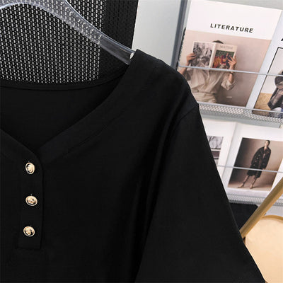 Blusa Talla Grande Escote V Suelta Efecto Adelgazante - Image 16