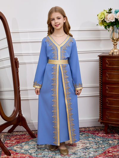 Vestido Infantil de Encaje con Cuello en V - Colección Dubai - Image 19