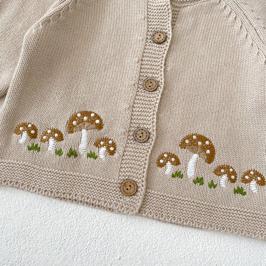 Cardigan de Punto Algodón con Bordado de Hongos - Colección Tide - Image 13