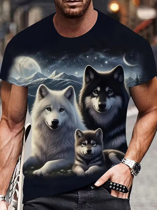 Playera Casual para Hombre con Estampado Digital 3D - Image 11