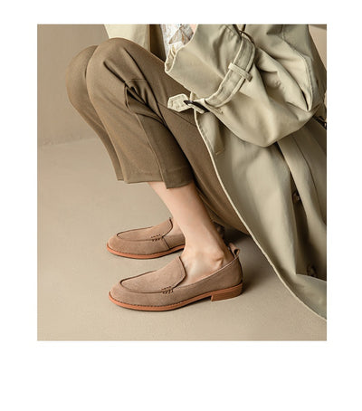 Zapatos Planos Mujer Otoño con Tacón Grueso y Punta Baja - Image 10
