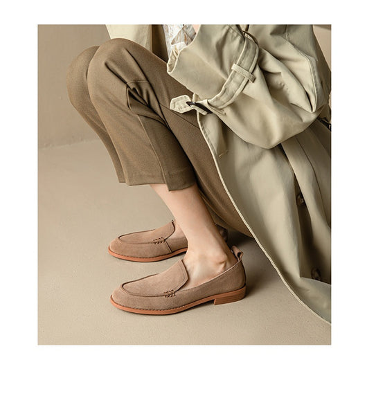 Zapatos Planos Mujer Otoño con Tacón Grueso y Punta Baja - Image 10