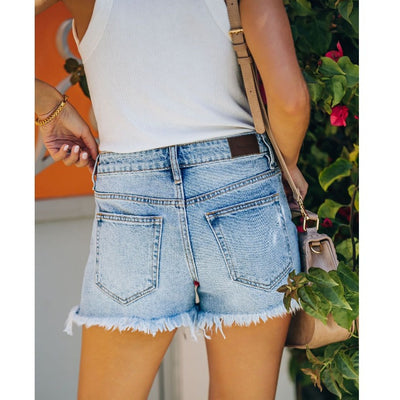 Shorts de Mezclilla Rotos Estilo Europeo y Americano para Mujer - Image 4