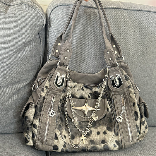 Bolso Bandolera Leopardo Retro Vintage - Estilo Subcultura