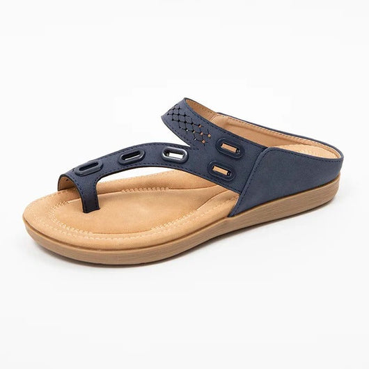 Zapatos Casuales Planos para Mujer con Costura de Cuero y Metal - Image 9
