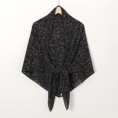 Pañuelo Cuadrado de Gasa Estampado Perla con Pliegues - Image 18