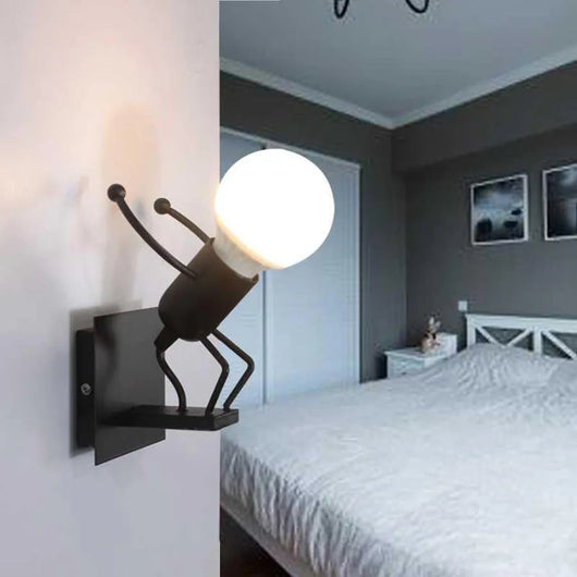 Lámpara de Villano Cartoon para Mesita de Noche - Diseño Minimalista en Hierro - Image 18