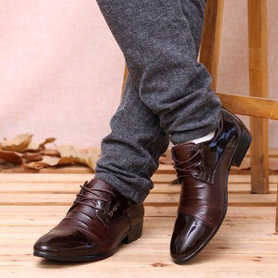 Zapatos de Cuero Puntiagudos Casuales para Hombre - Image 10