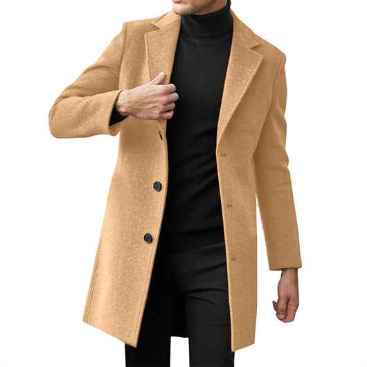 Abrigo de Lana para Hombre Manga Larga Otoño Invierno - Image 22