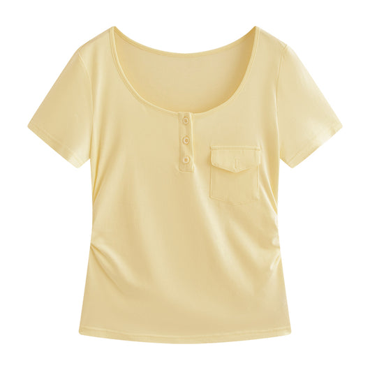 Blusa Corta Ajustada y Cómoda de Manga Corta - Image 3