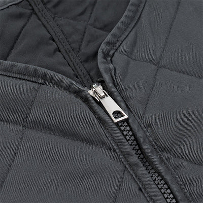 Chaqueta Acolchada de Algodón con Cuello Redondo y Diamantes Clásicos - Image 16