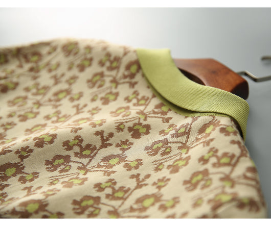 Vestido Polo Cuello Alto con Estampado Floral Pastoril - Image 9