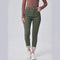 Pantalón Skinny Denim Tiro Alto Lavado Verde Oscuro