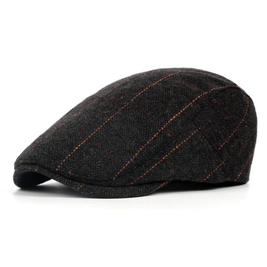Boina Clásica Cuadros Lana Estilo Británico para Hombre - Image 4