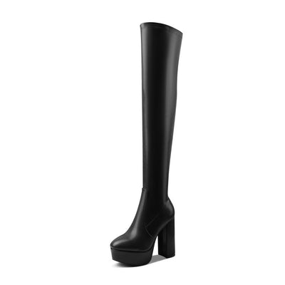 Botas Mosqueteras de Tacón Grueso para Mujer Talla Grande - Image 4