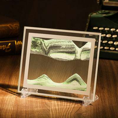 Adorno de Vidrio con Pintura de Paisaje Arenoso Fluido - Image 21