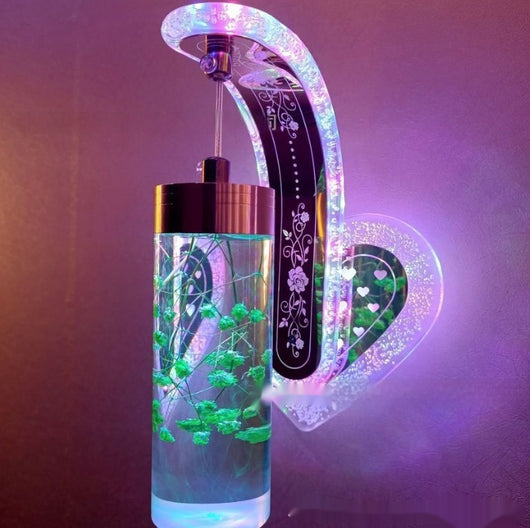 Lámpara de Pared Colgante de Cristal Acrílico Ovalado con Luz Cálida para Hoteles y Dormitorios - Image 11