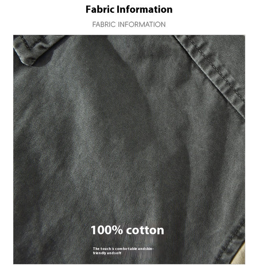 Camisa de Trabajo Patchwork Contraste Hombre Manga Larga Moderna - Image 22