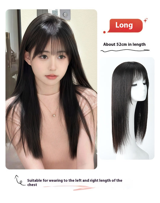 Peluca de Cabello Humano Real con Funda de Seda Tejida a Mano - Image 12