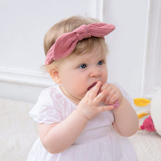 Diadema Infantil Artesanal con Moño Suave