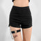 Shorts Negros Cintura Alta Mujer Diseño Ajustado con Detalle de Aro - Perfecto para Verano