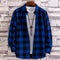 Camisa Casual de Manga Larga para Hombre - Talla Grande