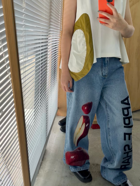 Jeans Sueltos Apilados en Tonos Claros para Mujer - Image 13