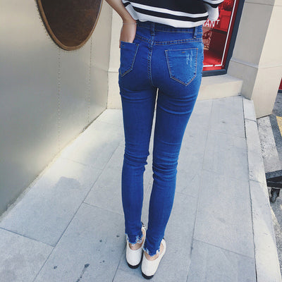 Pantalones Ajustados Estilo Coreano Baita con Detalles Perforados y Efecto Reductor - Image 3