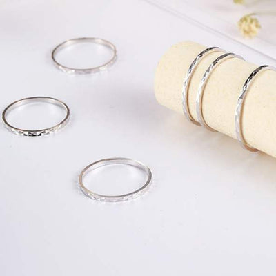 Anillo de Plata S925 Minimalista con Líneas Articuladas para Mujer