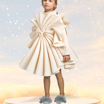 Vestido de Presentación Abanico para Niñas Princesa