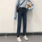 Pantalones Vaqueros Ajustados de Cintura Alta con Efecto Red Chic