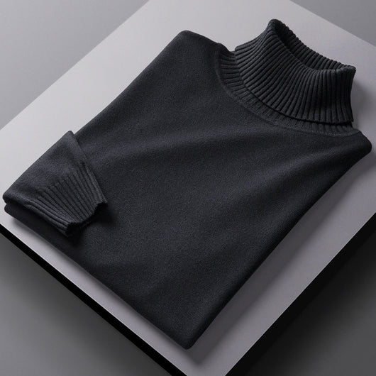 Suéter de Cuello Alto Hombre con Solapas - Diseño Moderno y Cálido - Image 8