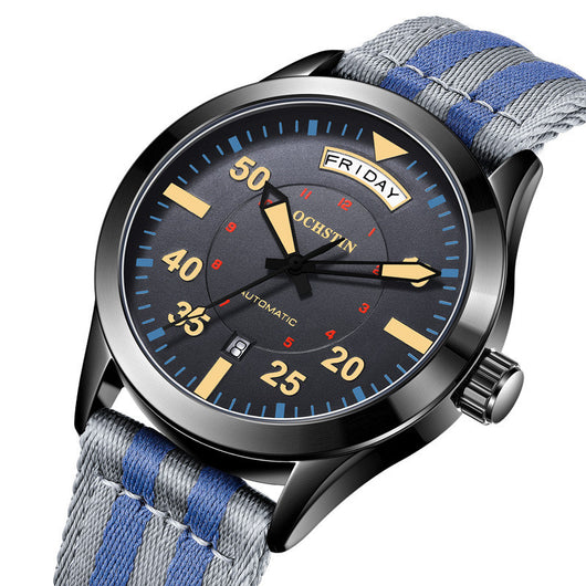 Reloj Mecánico Automático Resistente al Agua con Correa de Nylon - Image 6