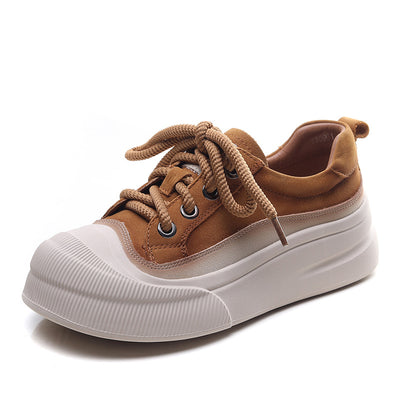Zapatos Casuales de Cuero Vacuno Full Grain para Mujer con Cordones - Image 6
