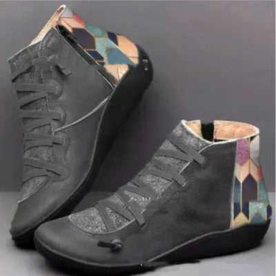 Botas de Nieve Cortas Talla Grande para Mujer - Comodidad Plana en Algodón - Image 11