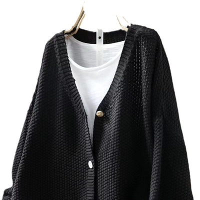 Cardigan de Punto V-Neck Casual Versátil para Otoño - Image 5