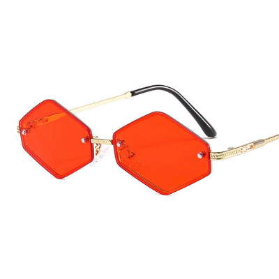 Gafas de Sol sin Marco con Protección UV y Diseño Geométrico Diamante - Image 19