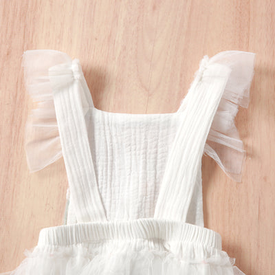 Mono de Encaje para Bebé Niña con Mangas de Tul Bordado - Image 7