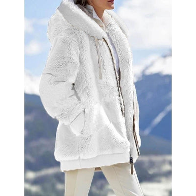 Abrigo Sudadera Deportiva Mujer con Capucha y Cierre - Invierno Cálido - Image 2