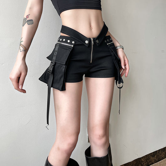 Shorts Casuales para Mujer con Diseño de Costura V y Cintura Ajustable - Estilo Hot Girl - Image 26