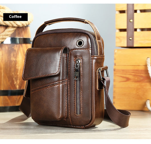 Bolso Crossbody de Cuero Minimalista para Hombre - Image 15